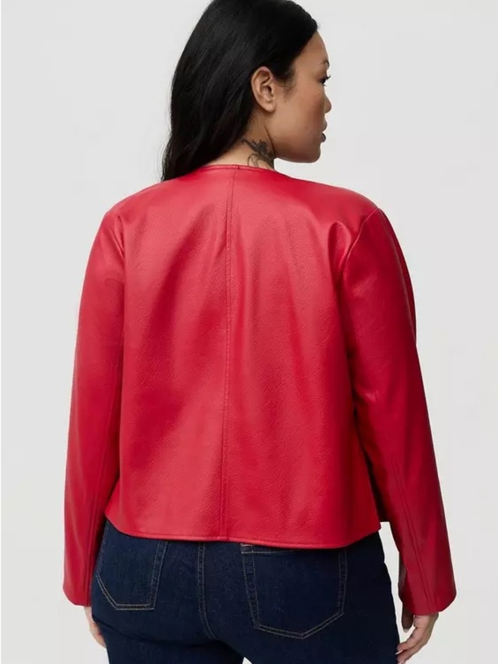 Torrid Collarless Open Front Moto - Picture 2 of 8